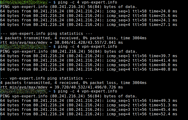 Speedtest using a ping
