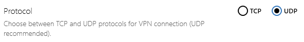 Normally you can choose UDP or TCP when using OpenVPN