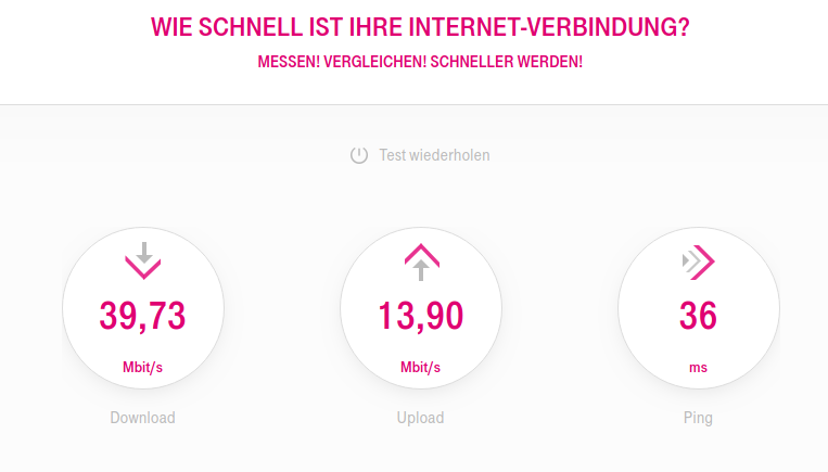 Speedtest T-Online with NordLynx / WireGuard