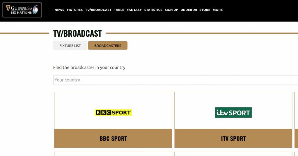 BBC and ITV Hub broadcast the Rugby Six Nations on public TV