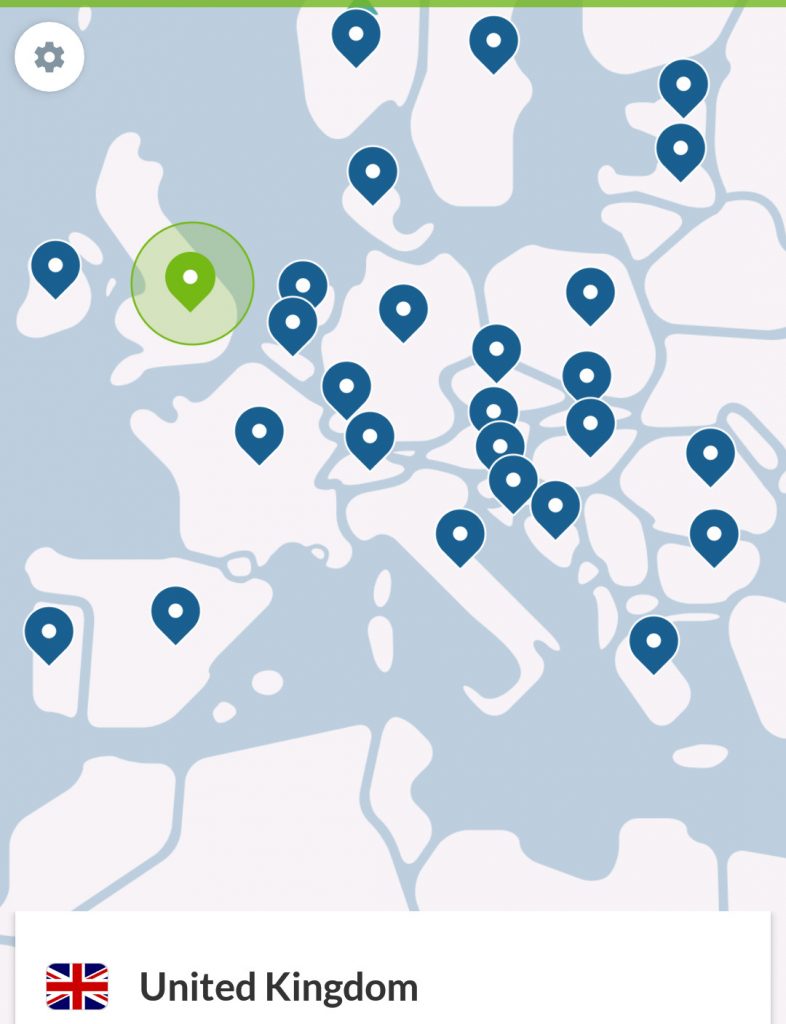 NordVPN – just tap on the country you want to connect to