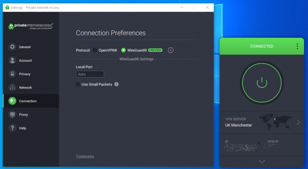 You also find WireGuard in the Windows Client of PIA