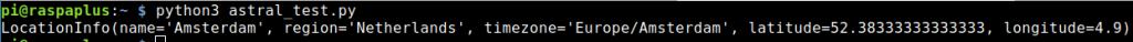 The database of Astral contains location information from all capitals