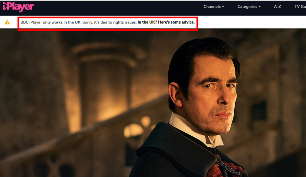 BBC iPlayer is using geoblocking