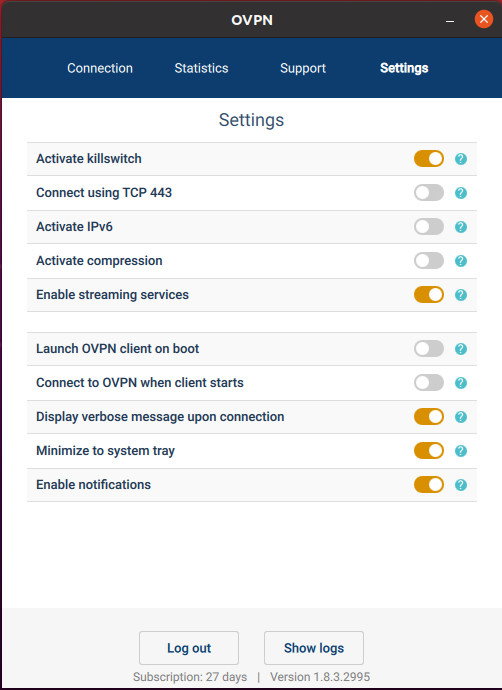 OVPN runs under Focal Fossa and also under Linux Mint 20