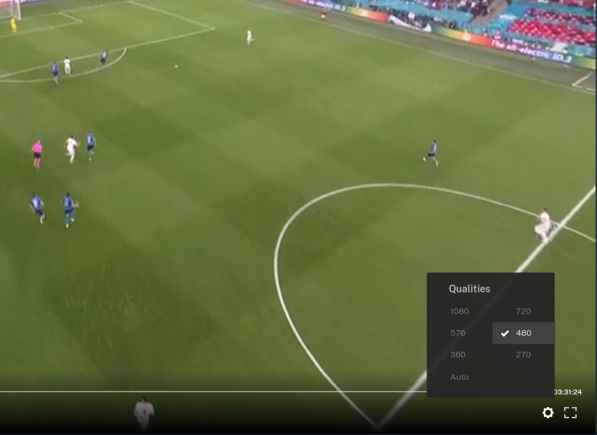 Choose the streaming quality yourself