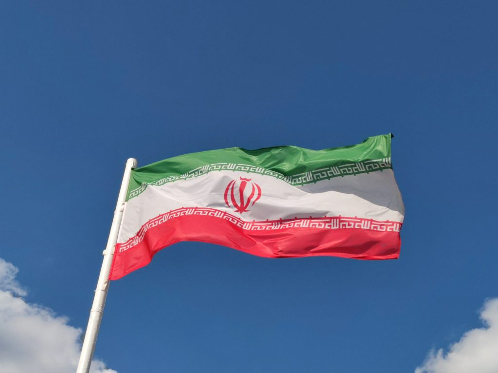 The flag of Iran