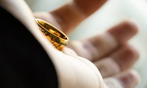 The ring from the movie franchise, The Lord of the Rings.