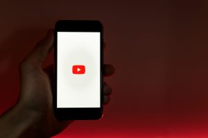 A phone displaying the YouTube app.