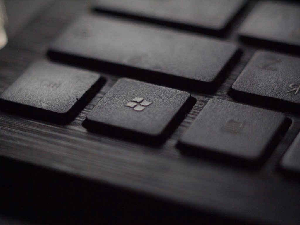 A Windows key on a PC. 