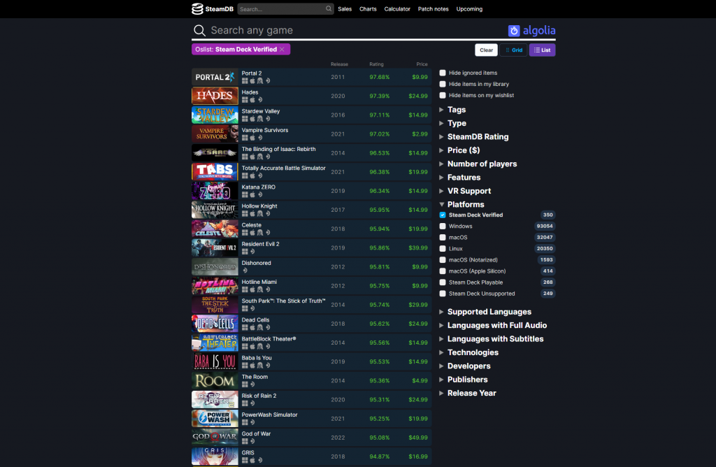 Games on Steam Deck